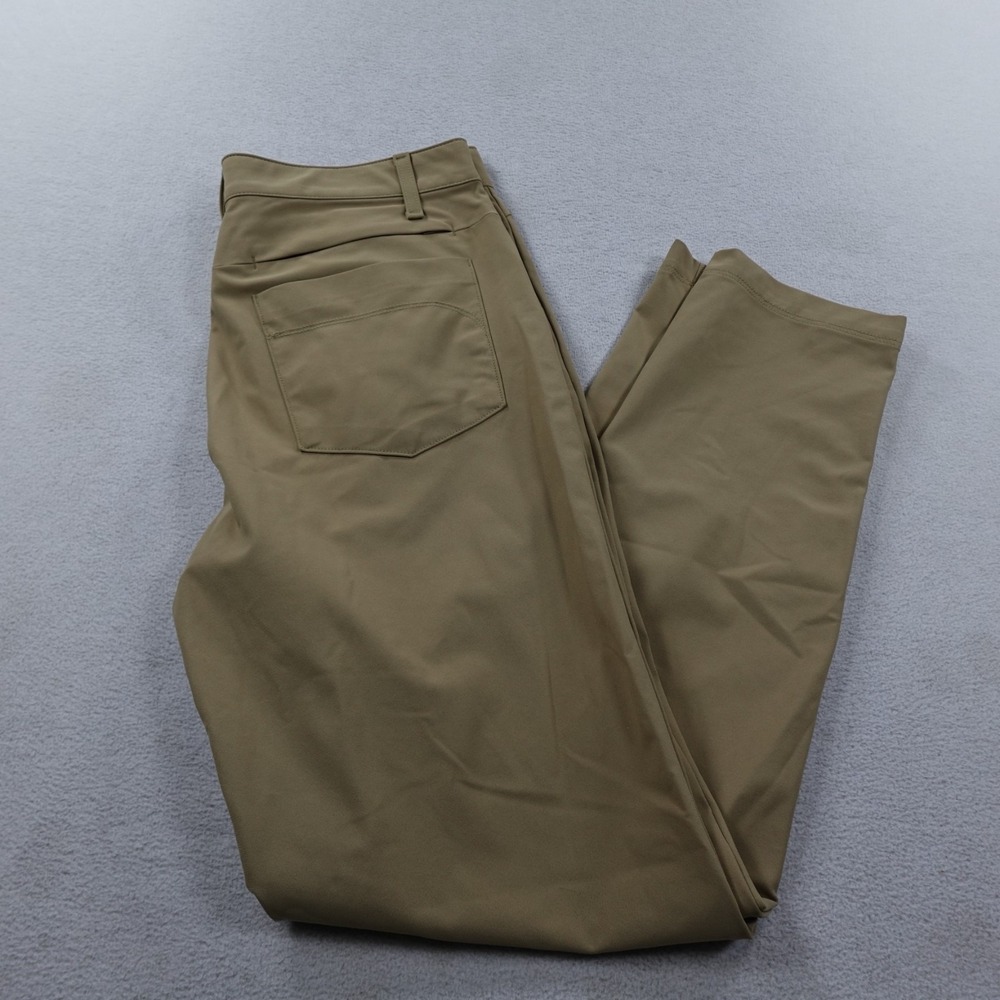 Fabletics The Don 5 Pocket Pants Mens 30 Beige Performance Golf Slim Fit